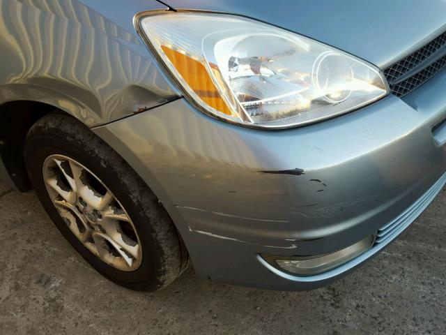 5TDZA22C34S015795 - 2004 TOYOTA SIENNA XLE BLUE photo 9