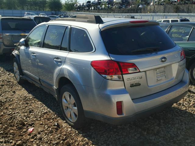 4S4BRBCC6C3301483 - 2012 SUBARU OUTBACK 2. SILVER photo 3