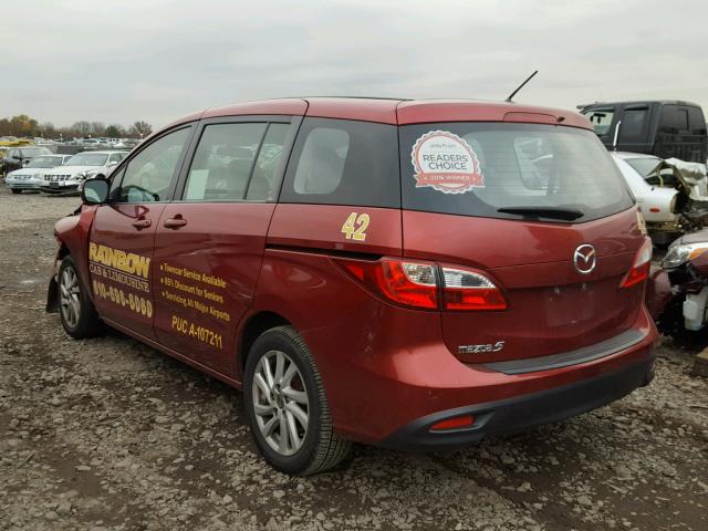 JM1CW2BL7E0163279 - 2014 MAZDA 5 SPORT MAROON photo 3