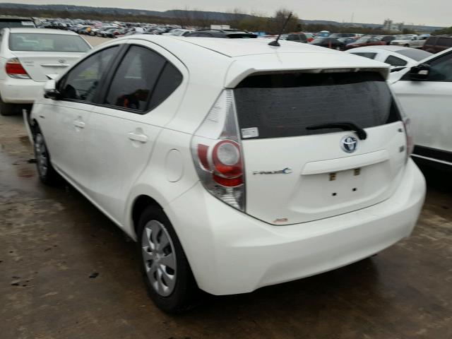 JTDKDTB37D1530195 - 2013 TOYOTA PRIUS C WHITE photo 3