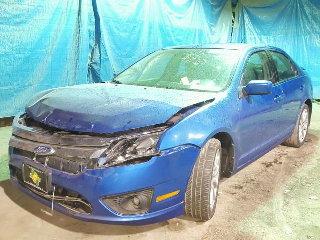 3FAHP0HA1BR181615 - 2011 FORD FUSION SE BLUE photo 2