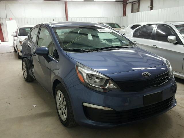 KNADM4A35G6594465 - 2016 KIA RIO LX BLUE photo 1