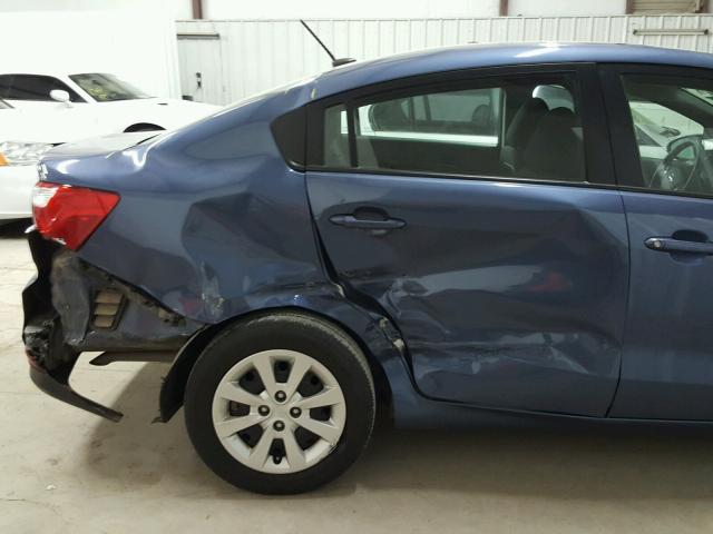 KNADM4A35G6594465 - 2016 KIA RIO LX BLUE photo 9