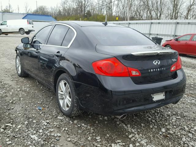 JN1DV6AR0BM451415 - 2011 INFINITI G25 BLACK photo 3