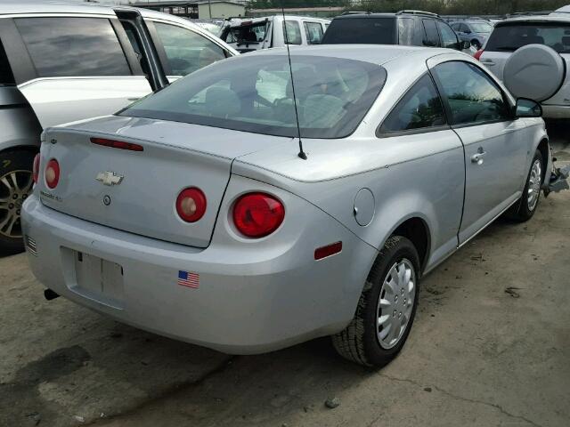 1G1AK15FX77312547 - 2007 CHEVROLET COBALT LS SILVER photo 4