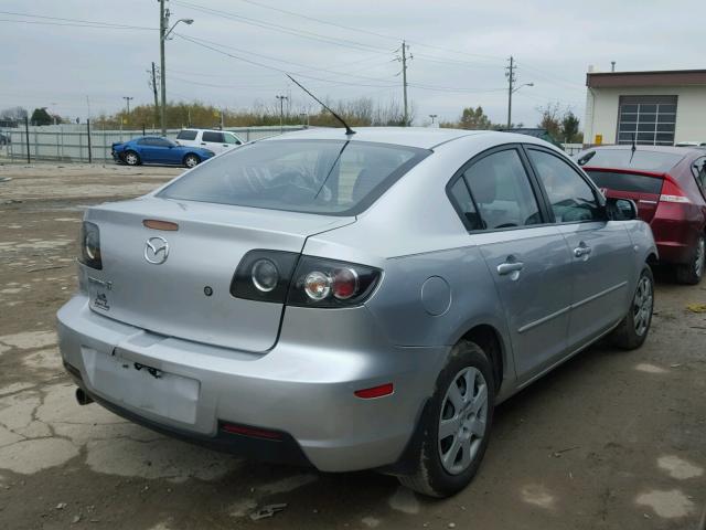 JM1BK12F781860137 - 2008 MAZDA 3 I SILVER photo 4