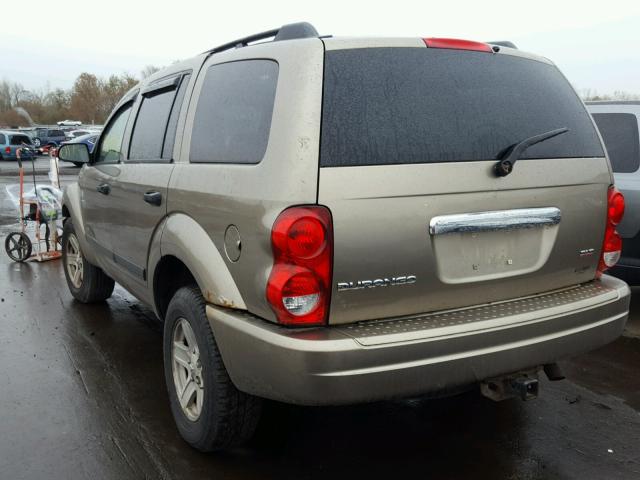 1D4HB48N56F156614 - 2006 DODGE DURANGO SL TAN photo 3