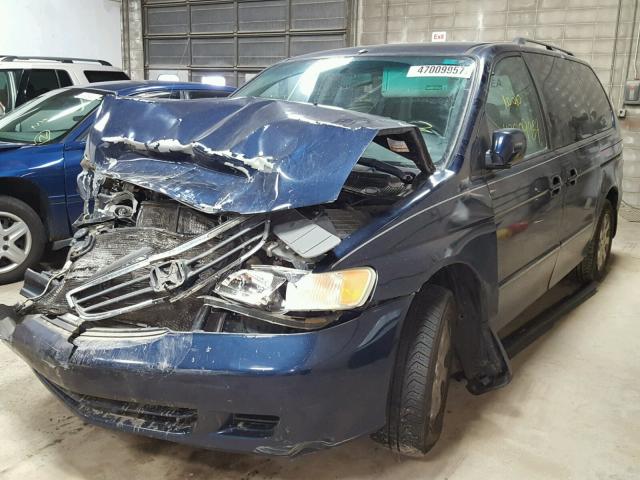 5FNRL18974B124295 - 2004 HONDA ODYSSEY EX BLUE photo 2