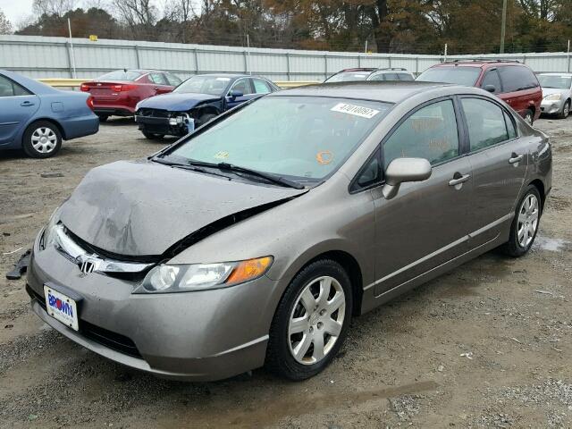 2HGFA16598H318031 - 2008 HONDA CIVIC LX BROWN photo 2