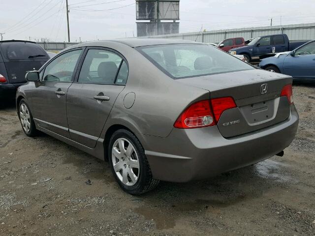 2HGFA16598H318031 - 2008 HONDA CIVIC LX BROWN photo 3