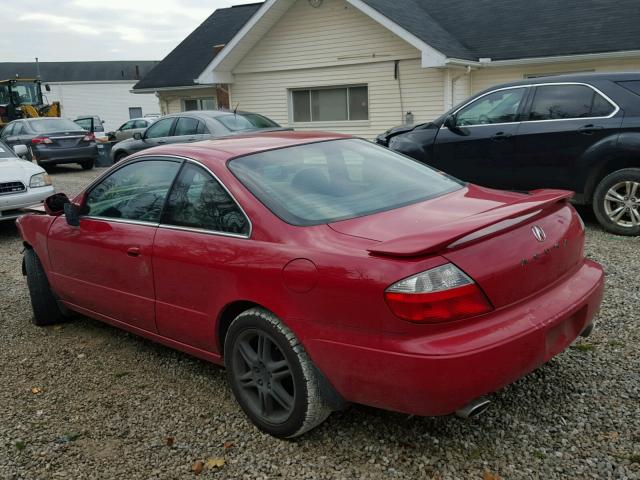 19UYA42653A009088 - 2003 ACURA 3.2CL TYPE RED photo 3