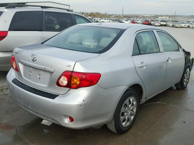 1NXBU40E59Z151045 - 2009 TOYOTA COROLLA BA SILVER photo 4