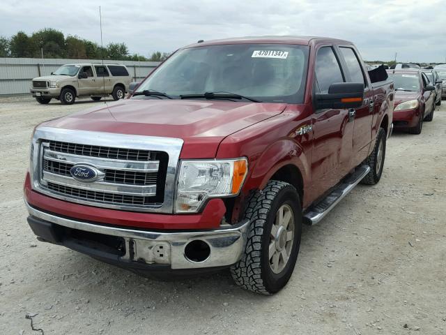 1FTFW1CF9DKD94073 - 2013 FORD F150 SUPER MAROON photo 2