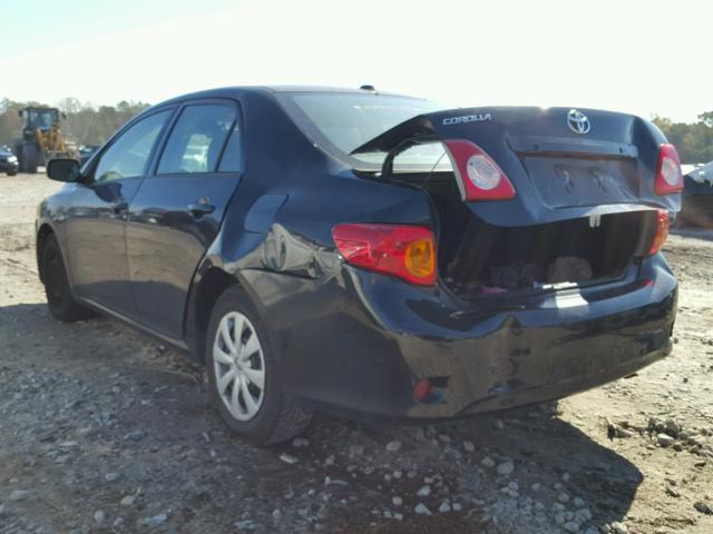 1NXBU4EE1AZ256727 - 2010 TOYOTA COROLLA BA BLACK photo 3