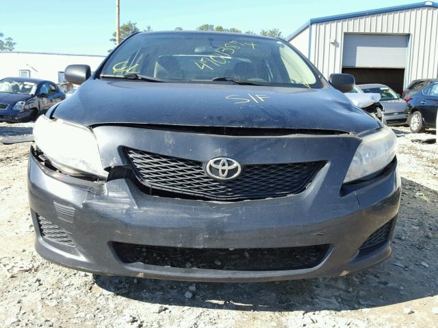 1NXBU4EE1AZ256727 - 2010 TOYOTA COROLLA BA BLACK photo 9