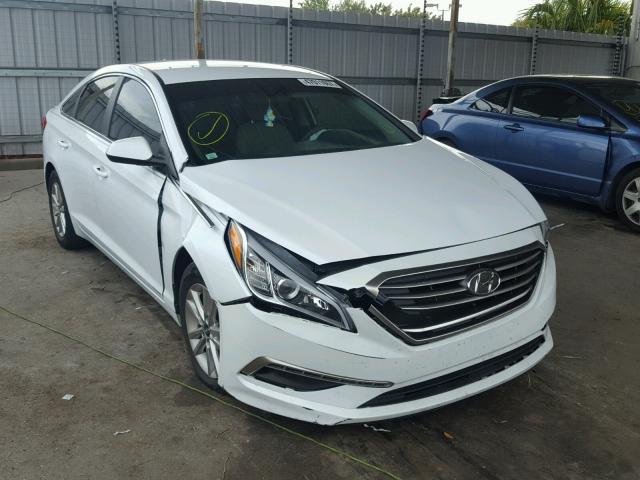 5NPE24AFXFH046604 - 2015 HYUNDAI SONATA SE WHITE photo 1