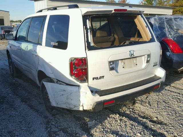 5FNYF18557B016715 - 2007 HONDA PILOT EXL WHITE photo 3