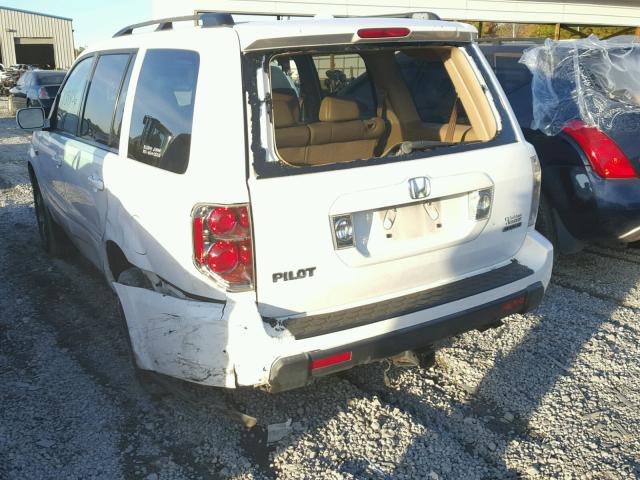 5FNYF18557B016715 - 2007 HONDA PILOT EXL WHITE photo 9