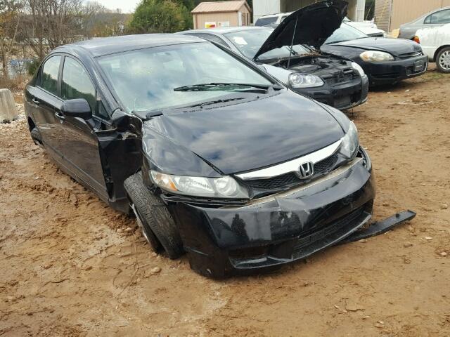 2HGFA16559H301177 - 2009 HONDA CIVIC LX BLACK photo 1