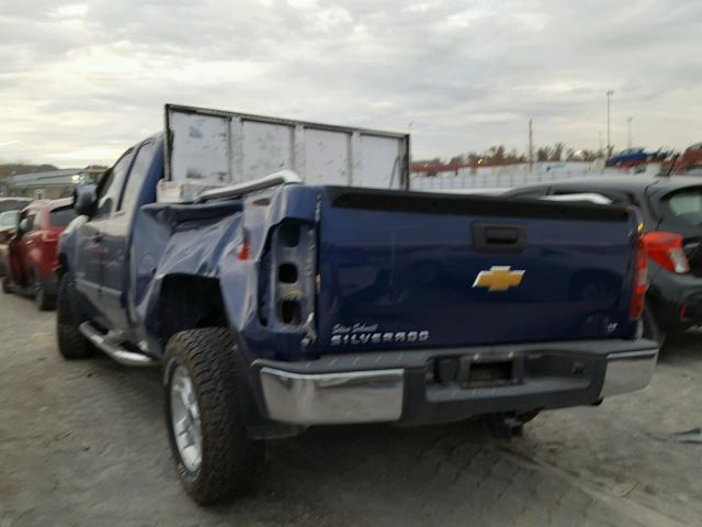 1GCRKSE77DZ393077 - 2013 CHEVROLET SILVERADO BLUE photo 3