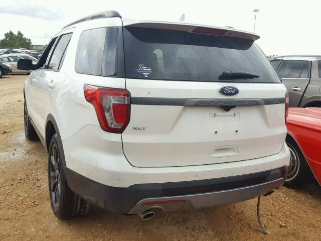 1FM5K7D8XHGB90235 - 2017 FORD EXPLORER X WHITE photo 3