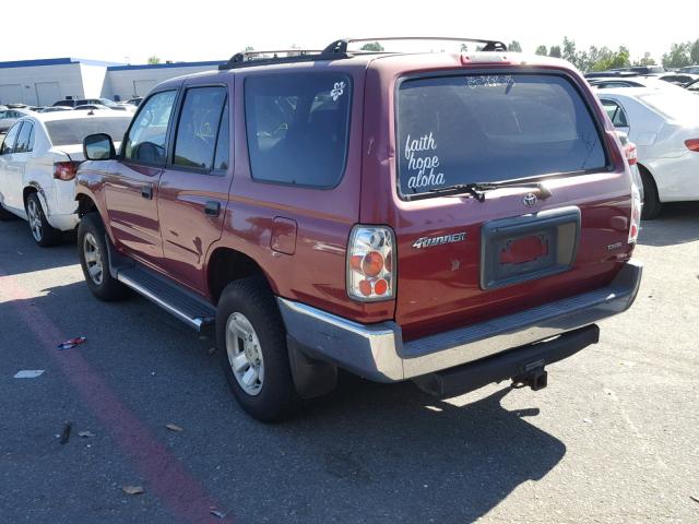 JT3GM84R5Y0067994 - 2000 TOYOTA 4RUNNER RED photo 3