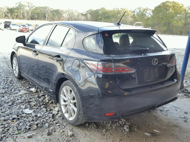 JTHKD5BH7B2031605 - 2011 LEXUS CT 200 BLACK photo 3