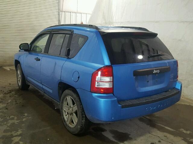 1J4FT47A99D140037 - 2009 JEEP COMPASS SP BLUE photo 3