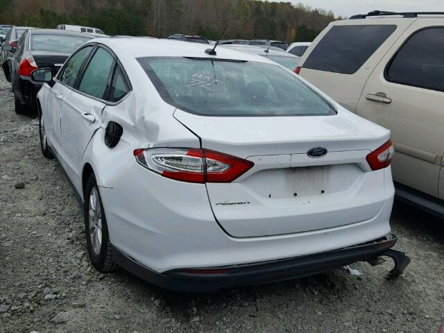 1FA6P0G79F5115349 - 2015 FORD FUSION S WHITE photo 3