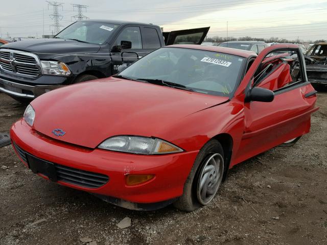 1G1JC1240TM139603 - 1996 CHEVROLET CAVALIER RED photo 2