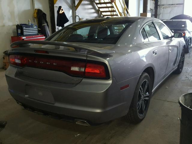 2C3CDXJG9EH320589 - 2014 DODGE CHARGER SX GRAY photo 4