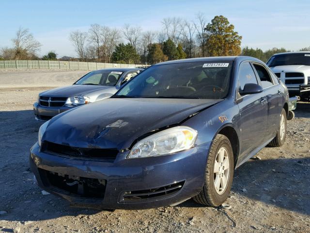 2G1WT57K191251559 - 2009 CHEVROLET IMPALA 1LT BLUE photo 2