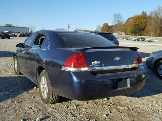 2G1WT57K191251559 - 2009 CHEVROLET IMPALA 1LT BLUE photo 3