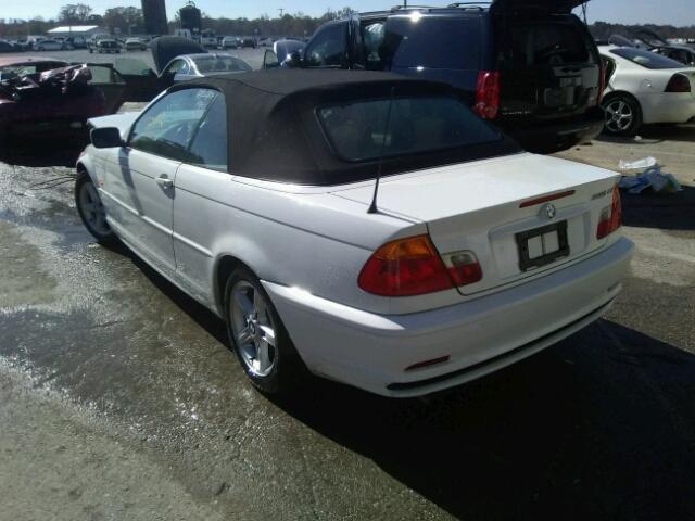 WBABS33413PG92378 - 2003 BMW 325 CI WHITE photo 3
