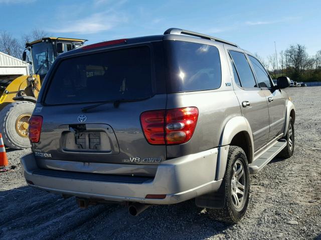 5TDBT44A94S216894 - 2004 TOYOTA SEQUOIA SR BROWN photo 4