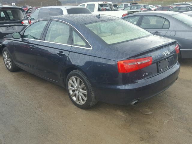 WAUGFAFC8DN048050 - 2013 AUDI A6 PREMIUM BLUE photo 3