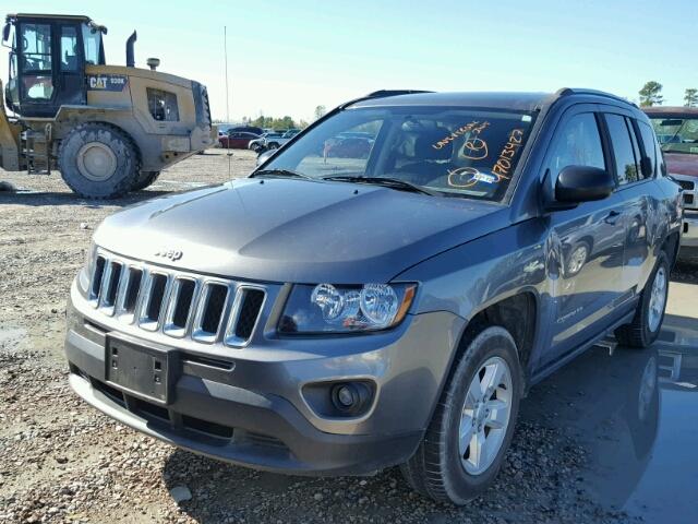 1C4NJCBA1ED523988 - 2014 JEEP COMPASS SP GRAY photo 2