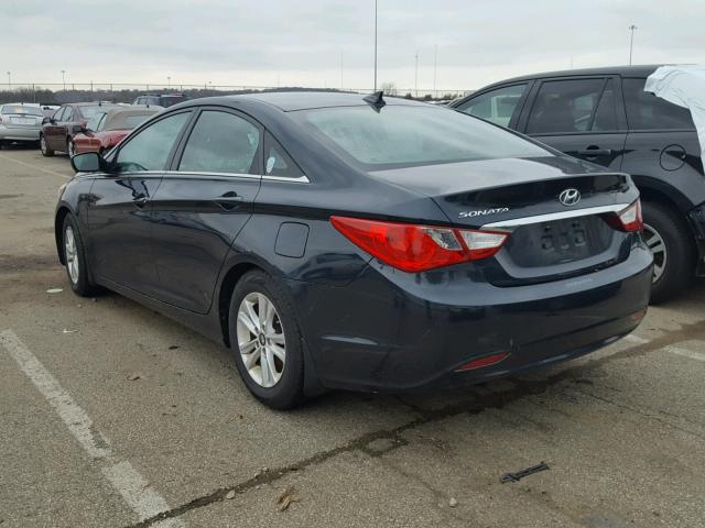 5NPEB4ACXDH700665 - 2013 HYUNDAI SONATA GLS BLUE photo 3