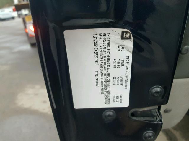 1G1ZS518X6F270970 - 2006 CHEVROLET MALIBU LS ლურჯი ფოტო 10