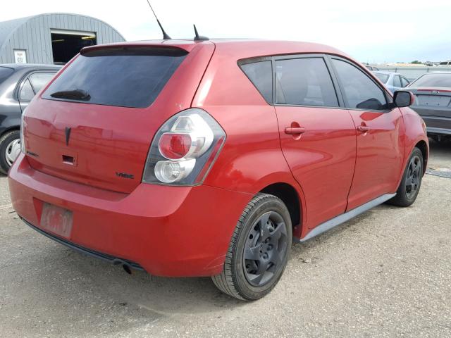 5Y2SP67849Z473556 - 2009 PONTIAC VIBE RED photo 4