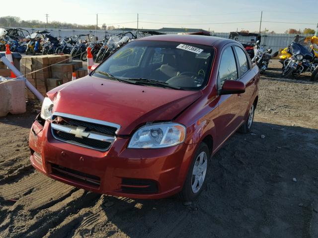 KL1TD5DE6BB264973 - 2011 CHEVROLET AVEO LS RED photo 2