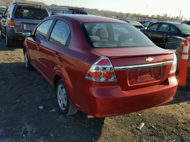 KL1TD5DE6BB264973 - 2011 CHEVROLET AVEO LS RED photo 3