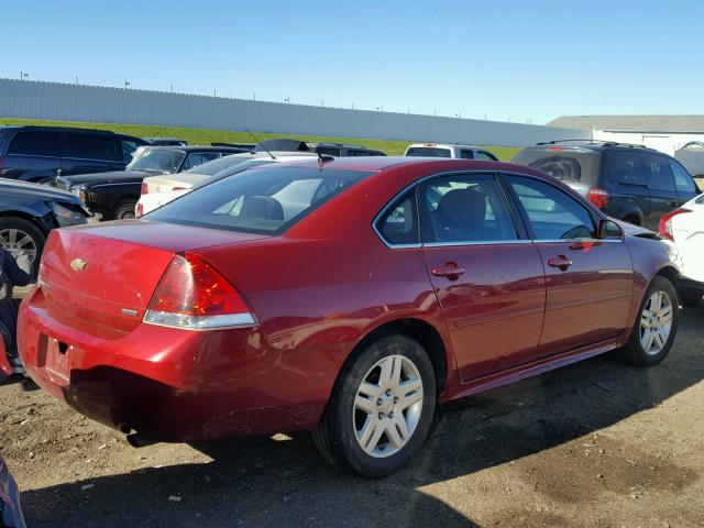 2G1WB5E35E1179578 - 2014 CHEVROLET IMPALA LIM RED photo 4