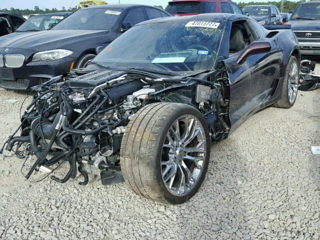 1G1YS2D62H5603028 - 2017 CHEVROLET CORVETTE Z BLACK photo 2