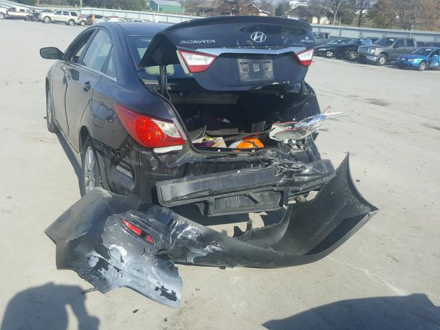 5NPEB4AC1DH620798 - 2013 HYUNDAI SONATA GLS BLACK photo 9