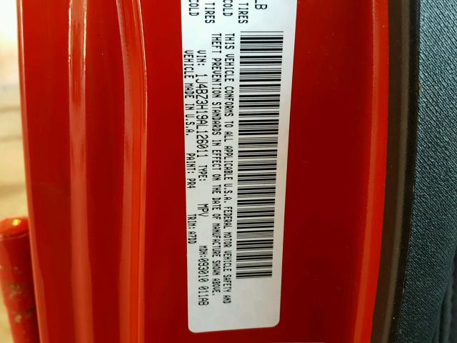 1J4BZ3H19AL126011 - 2010 JEEP WRANGLER U RED photo 10