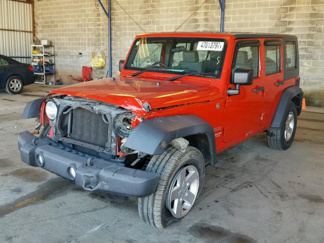 1J4BZ3H19AL126011 - 2010 JEEP WRANGLER U RED photo 2