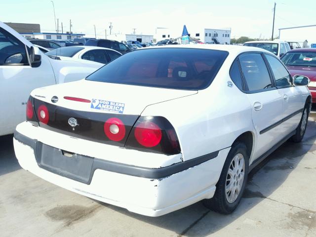 2G1WF52E659365870 - 2005 CHEVROLET IMPALA WHITE photo 4