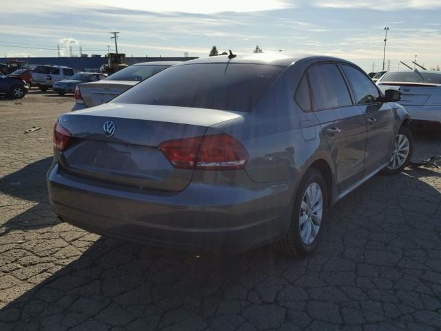 1VWAH7A30DC122535 - 2013 VOLKSWAGEN PASSAT S GRAY photo 4