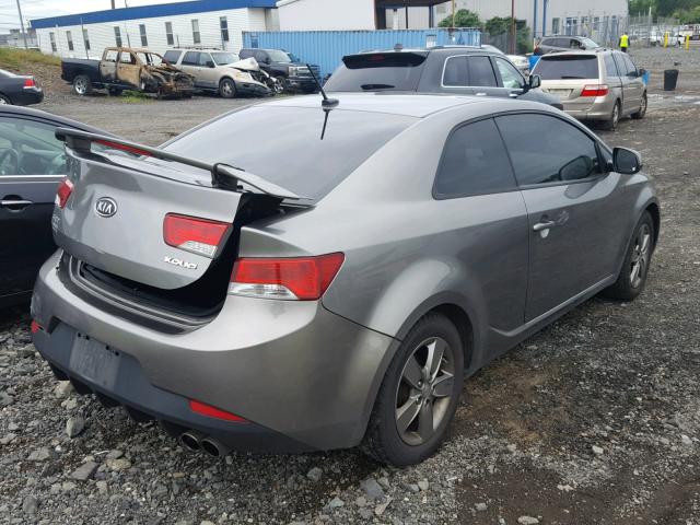 KNAFU6A27B5399414 - 2011 KIA FORTE EX GRAY photo 4